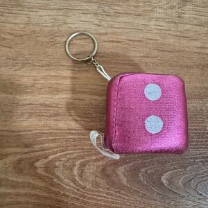 Pink Dice Keychain​